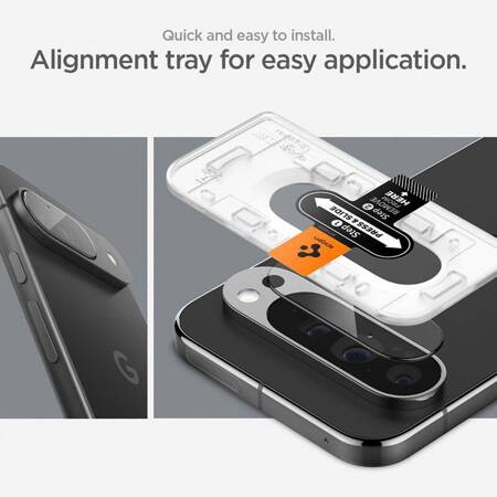 Spigen Optik.TR EZ Fit Camera Lens Protector 2-Pack - Szkło ochronne na obiektyw do Google Pixel 9 (2 szt) (Przezroczysty)