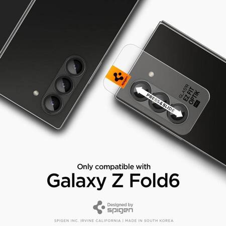 Spigen Optik.TR EZ Fit Camera Lens Protector 2-Pack - Szkło ochronne na obiektyw do Samsung Galaxy Z Fold 6 (2 szt) (Czarny)