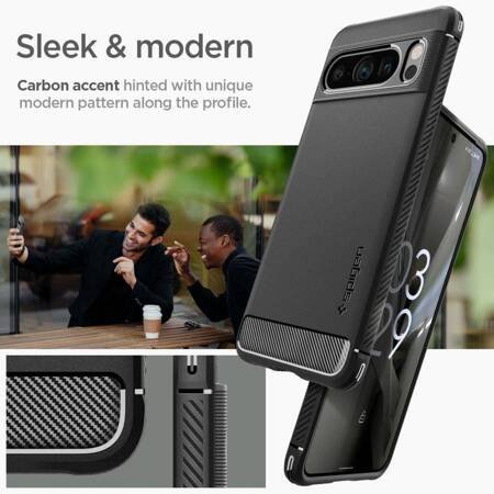 Spigen Rugged Armor - Etui do Google Pixel 8 Pro (Czarny)