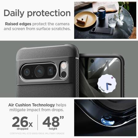 Spigen Rugged Armor - Etui do Google Pixel 8 Pro (Czarny)