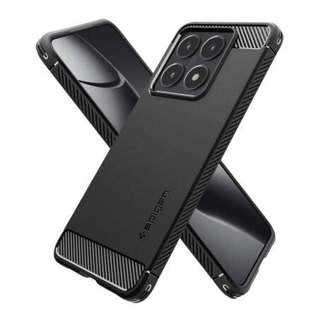 Spigen Rugged Armor - Etui do Xiaomi 14T Pro (Matte Black)