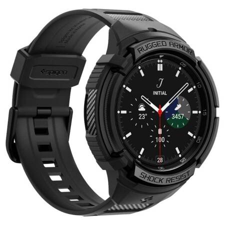 Spigen Rugged Armor Pro - Pasek + etui do Samsung Galaxy Watch 6 Classic 43 mm (Czarny)