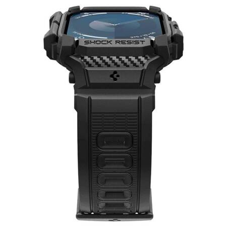 Spigen Rugged Armor Pro - Pasek z obudową do Apple Watch 10 46 mm (Matte Black)