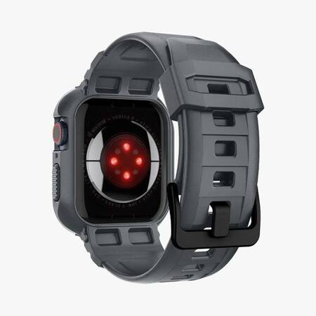 Spigen Rugged Armor Pro - Pasek z obudową do Apple Watch 4/5/6/7/8/9/SE 44/45 mm (Dark Grey)