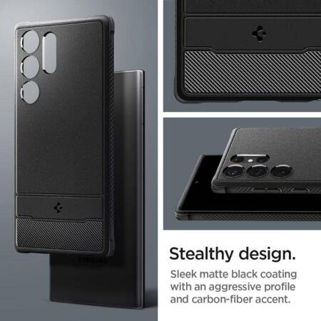 Spigen Rugged Armor Sam S23 Ultra czarny/matte black ACS05613