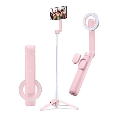 Spigen S570W MagSafe Bluetooth Selfie Stick Tripod - Statyw na smartfon / uchwyt selfie stick (Misty Rose)