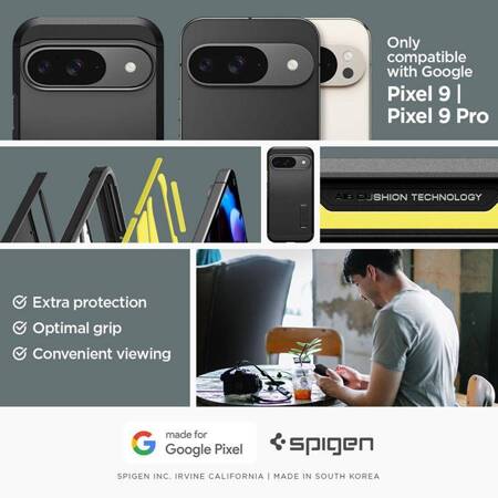 Spigen Tough Armor - Etui do Google Pixel 9 / 9 Pro (Czarny)