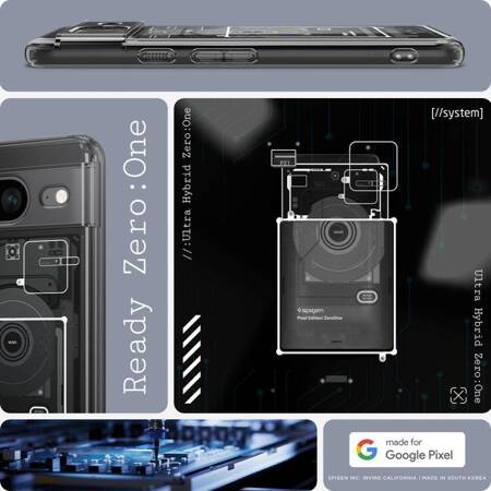 Spigen Ultra Hybrid - Etui do Google Pixel 8 (Zero One)