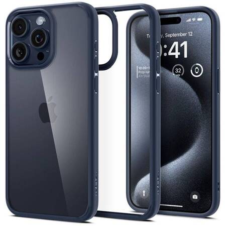 Spigen Ultra Hybrid - Etui do iPhone 15 Pro (Granatowy)