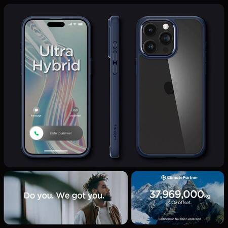 Spigen Ultra Hybrid - Etui do iPhone 15 Pro (Granatowy)