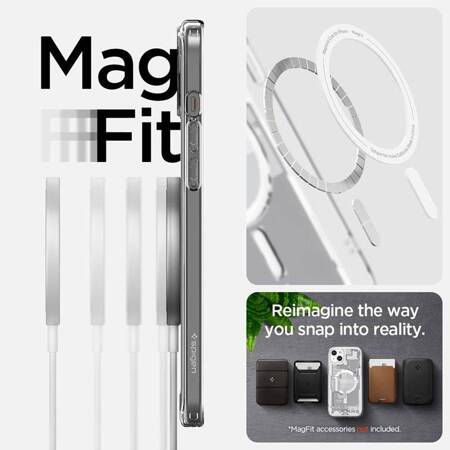 Spigen Ultra Hybrid Mag MagSafe - Etui do iPhone 15 (Zero One White)