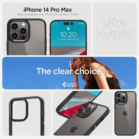 Spigen Ultra Hybrid iPhone 14 Pro Max czarny/matte black ACS04817