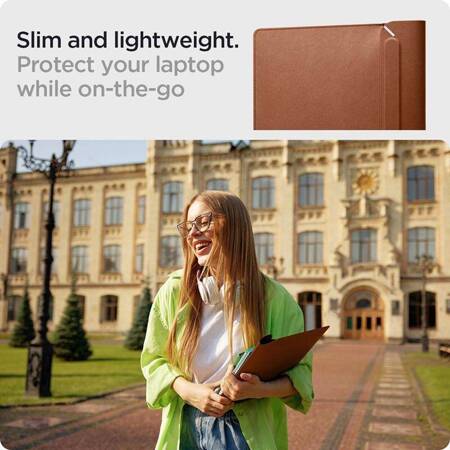 Spigen Valentinus Sleeve Laptop - Etui na notebooka 15" / 16" (Classic Brown)