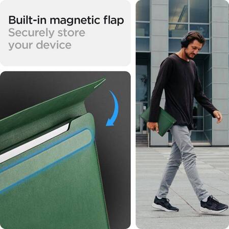 Spigen Valentinus Sleeve Laptop - Etui na notebooka 15" / 16" (Jeju Green)