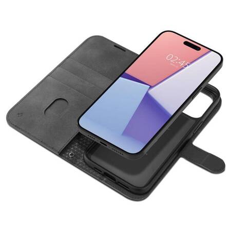 Spigen Wallet S Pro - Etui do iPhone 15 Pro (Czarny)