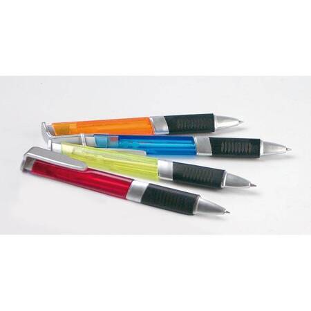 Topwrite - Zestaw długopisów kulkowych z gumowym uchwytem niebieski 4 szt.