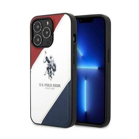 US Polo USHCP14LPSO3 iPhone 14 Pro 6,1" biały/white Tricolor Embossed