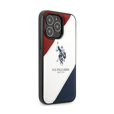 US Polo USHCP14LPSO3 iPhone 14 Pro 6,1" biały/white Tricolor Embossed