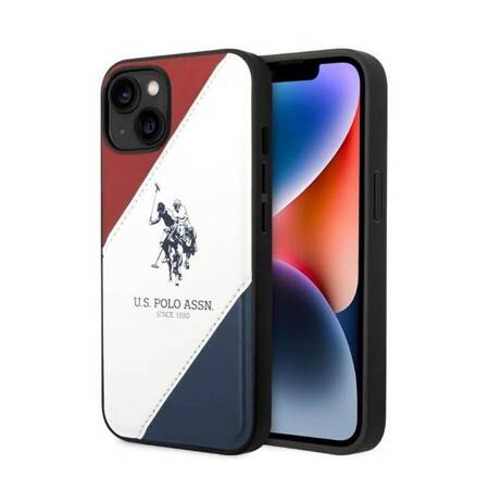 US Polo USHCP14MPSO3 iPhone 14 Plus 6,7" biały/white Tricolor Embossed