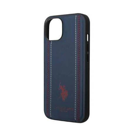 US Polo USHCP14SPFAV iPhone 14 6,1" granatowy/navy blue Leather Stitch