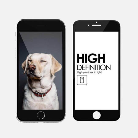 Zizo Full Edge to Edge - Szkło ochronne 9H na cały ekran iPhone 7 Plus (złota ramka)