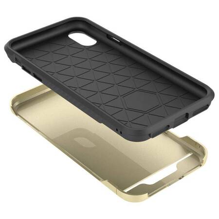 Zizo Star Diamond Hybrid Cover - Etui iPhone X (Gold/Black)