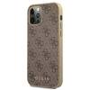 Guess GUHCP12MG4GB Etui iPhone 12/12 Pro 6,1" brązowy/brown hard case 4G Collection
