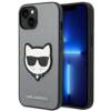 Karl Lagerfeld KLHCP14MSAPCHG iPhone 14 Plus 6,7" hardcase srebrny/silver Saffiano Choupette Head Patch