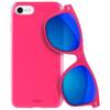 PURO Sunny Kit - Zestaw etui iPhone SE 2020 / 8 / 7 + składane okulary przeciwsłoneczne (różowy)